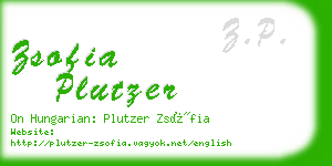 zsofia plutzer business card